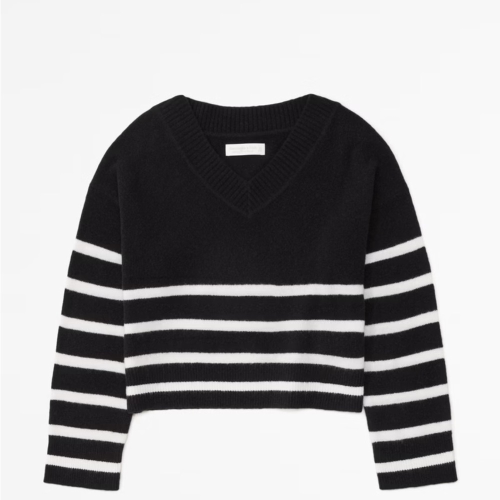 Merino Wool-Blend V-Neck Sweater